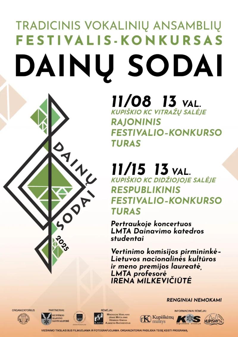 Tradicinis vokalinių ansamblių festivalis-konkursas „DAINŲ SODAI 2025“ / Rajoninis festivalio–konkurso turas