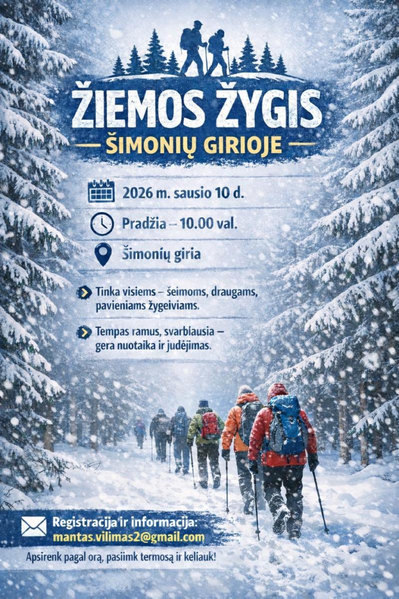 Žiemos žygis Šimonių girioje
