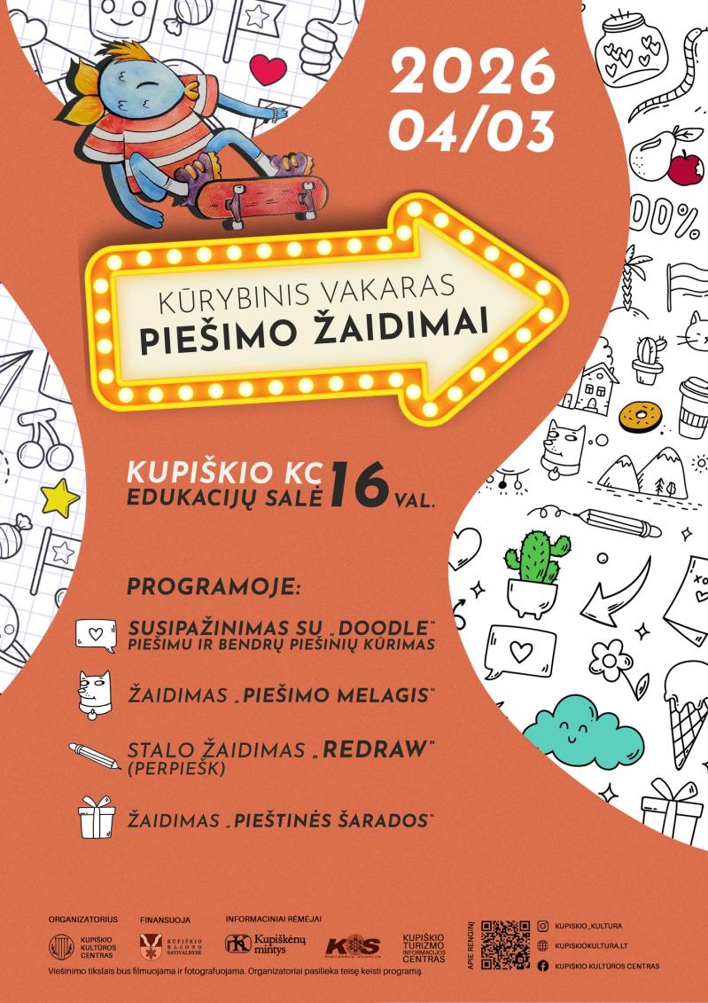 Kūrybinis vakaras „Piešimo žaidimai“