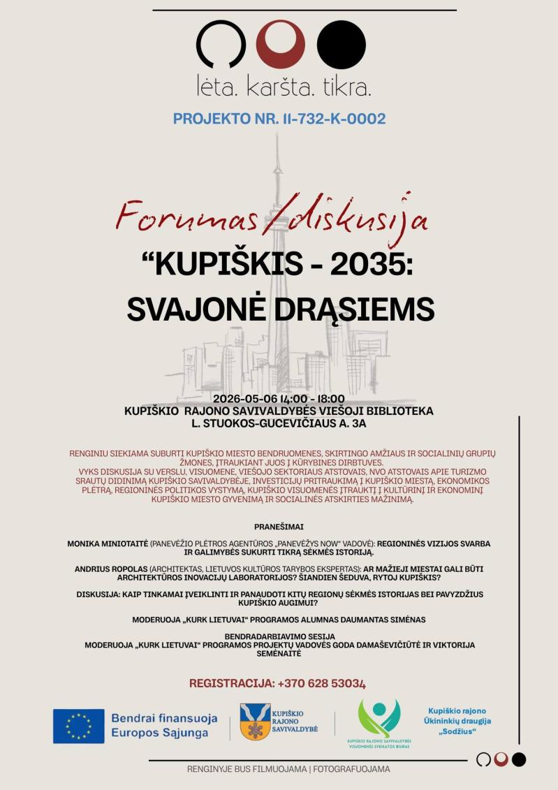 Forumas / Dikusija „Kupiškis - 2035: Svajonė drąsiems“