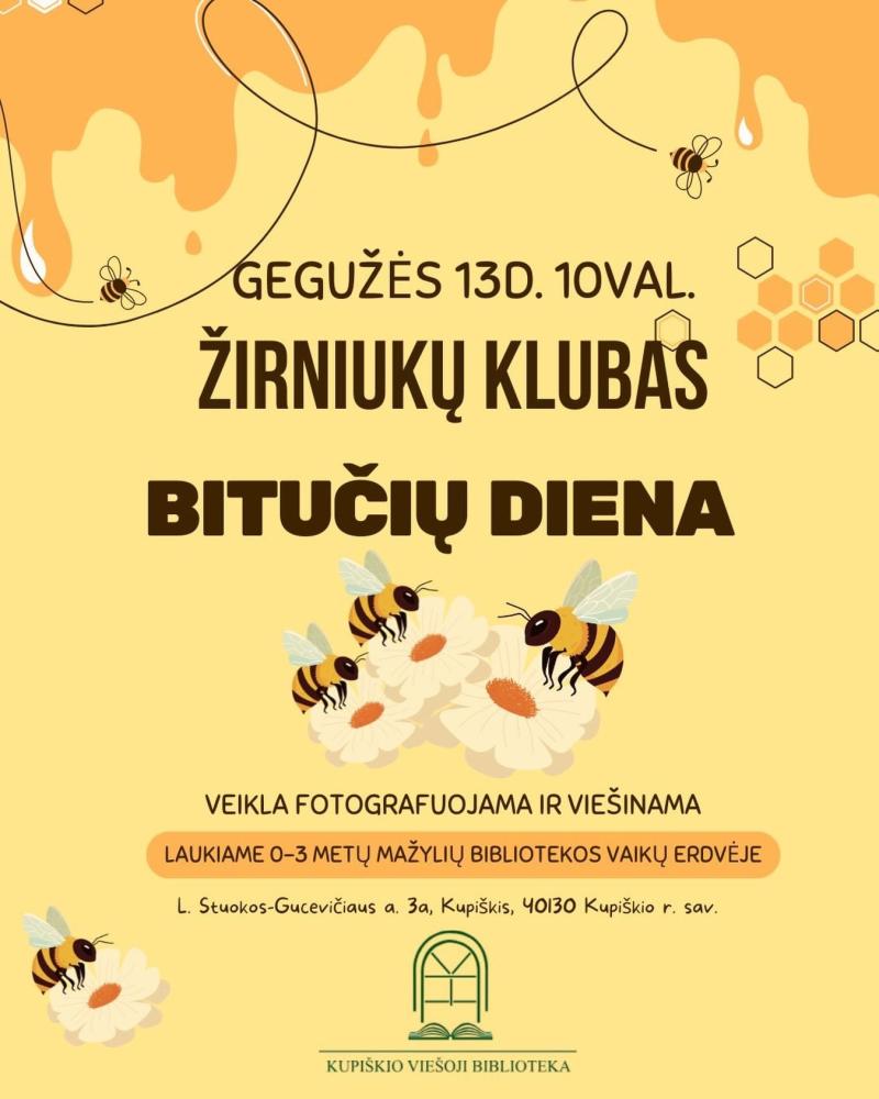 Žirniukų klubo susitikimas / Tema „Bitučių diena“