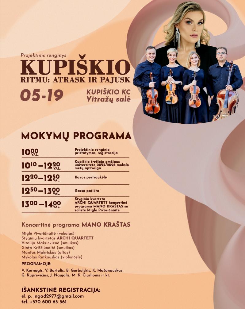 Trečiojo amžiaus universiteto moklo metų uždarymo šventė „Kupiškio ritmu: atrask ir pajausk“