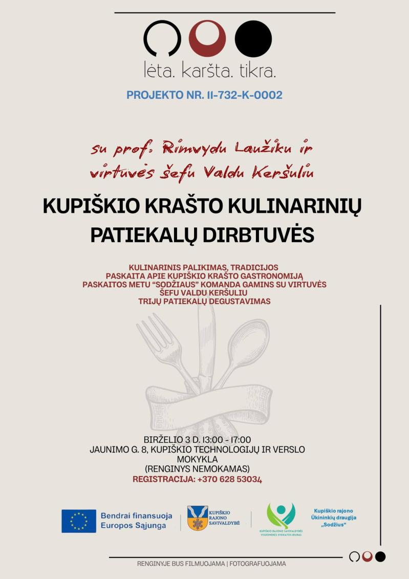 Kupiškio krašto kulinarinių patiekalų dirbtuvės