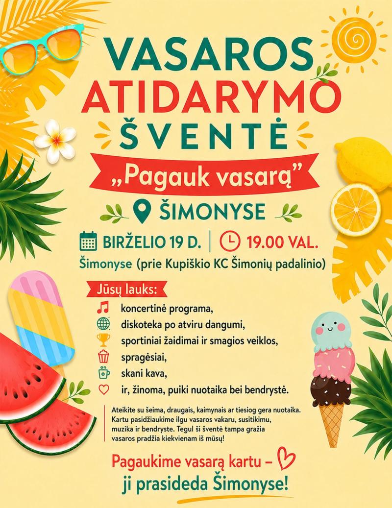 Vasaros atidarymo šventė „Pagauk vasarą”