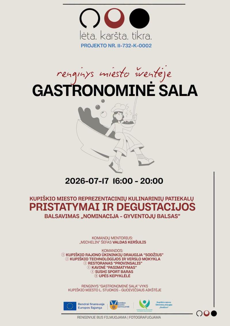 Kupiškio miesto šventė „Sala 546. Vestuvės“ / Degustacijos renginys „Gastronominė sala“