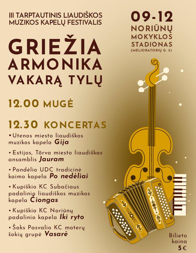 III liaudiškos muzikos kapelų festivalis „Griežia armonika vakarą tylų“