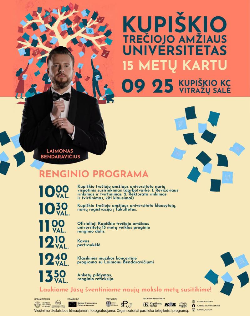 Kupiškio Trečiojo amžiaus universiteto renginys „15 metų kartu“