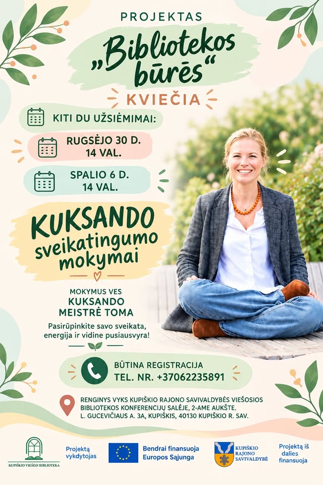 Projektas „Bibliotekos burės“ / Kuksando užsiėmimų tęsinys