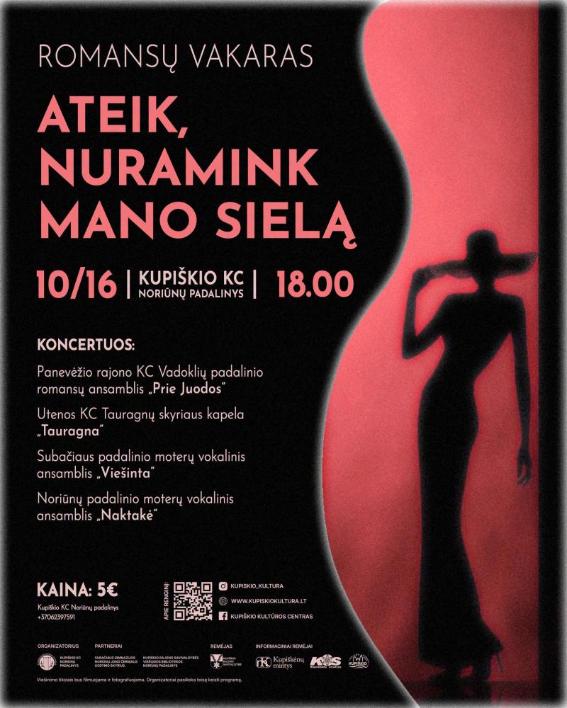 Romansų vakaras „Ateik, nuramink mano sielą“