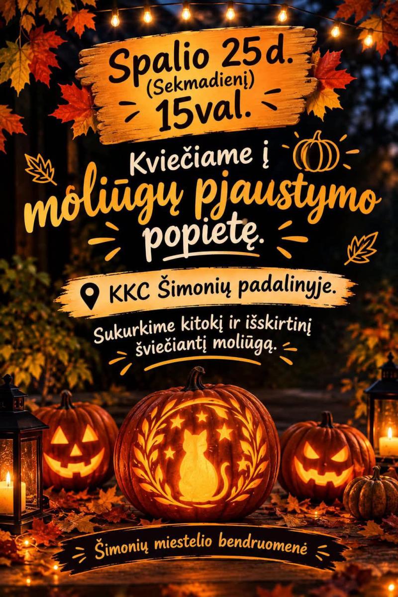 Kviečiame į moliūgų pjaustymo popietę