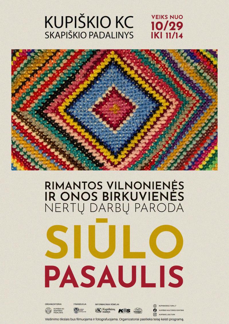 Rimantos Vilnonienės ir Onos Birkuvienės nertų darbų paroda „Siūlo pasaulis“